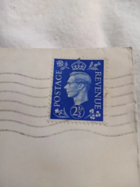 Blue 2 1/2 Pense King George VI Revenue stamp Cover/Nuremberg Germany 1937