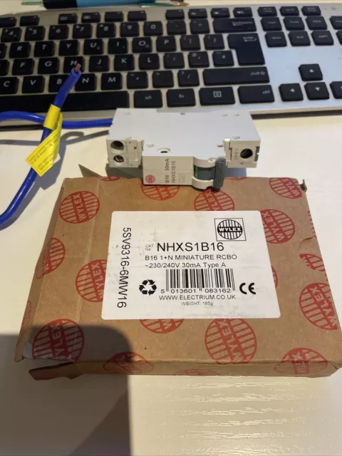 Wylex Compact RCBO 6a 10a 16a 20a 32a 40a Amp Type B C 30mA Mini RCBO NHXS1B NHX