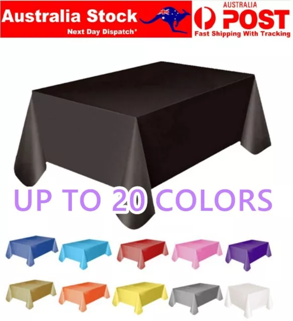 Rectangle Waterproof Plastic Disposable Party Tablecloth Cover Wedding Birthday