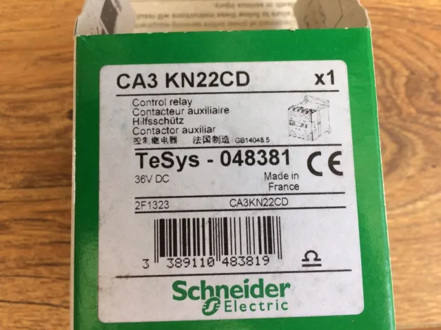 Schneider Electric Control Relay CA3 KN22CD 048381 36V DC 2