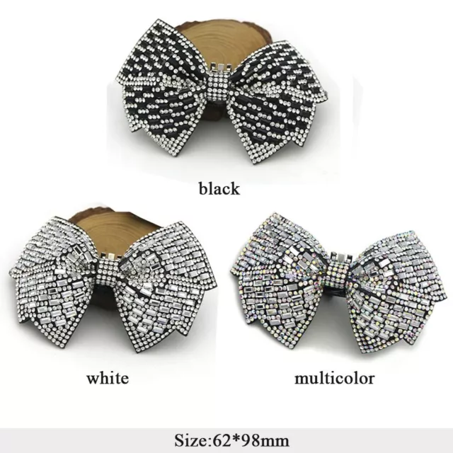 Scarpe perline manuali fibbie scarpe accessori cristallo strass clip scarpe fiocco 2