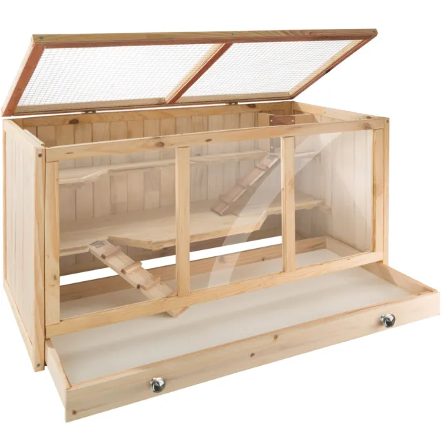 Cage clapier lapin hamster cochon d’Inde petit rongeur cabane en bois