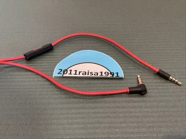 OEM Audio Cable 3.5mm/ L Cord for Beats by Dr Dre Headphones Aux & Mic Red