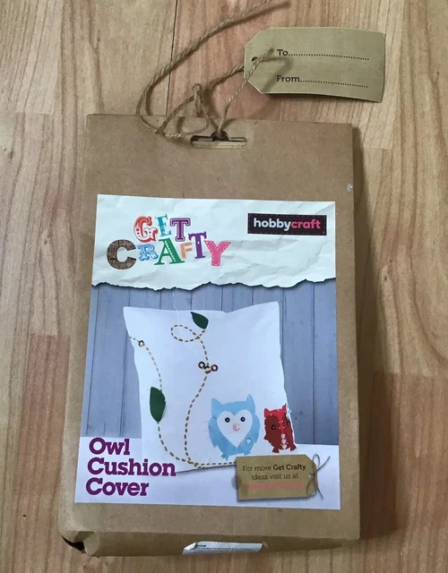 Hobbycraft Get Crafty Hágalo usted mismo Búho Cubierta Cojín Proyecto de Arte Artesanía Hobby Nuevo Sellado