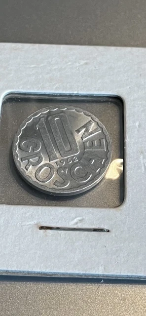 AUSTRIA - 10 GROSCHEN - 1952 - Republik Österreich COIN sealed