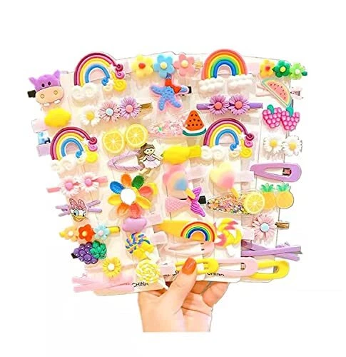 Hairpin Candy-colored kid's hair accessories, flower and fruit, rainbow