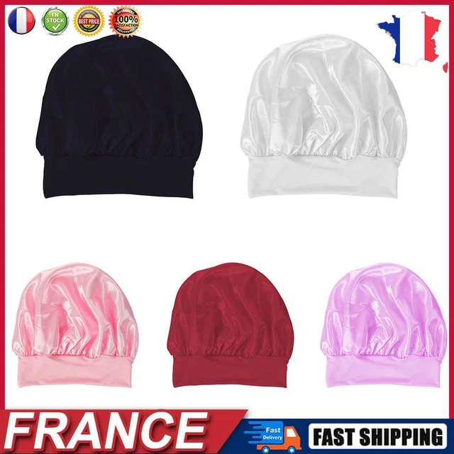 Women Night Hair Cap Double Layer Satin Headwear Adjustable Curly Hair Styling f