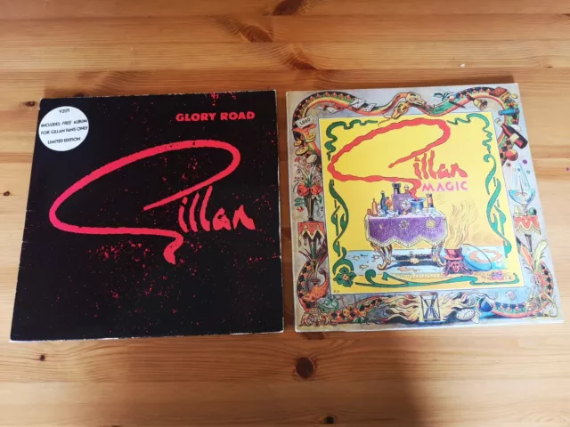 Gillan Glory Road/Magic 1980/82 UK 3x VINYL LPs Sleeves VG+, Records VG+/VG