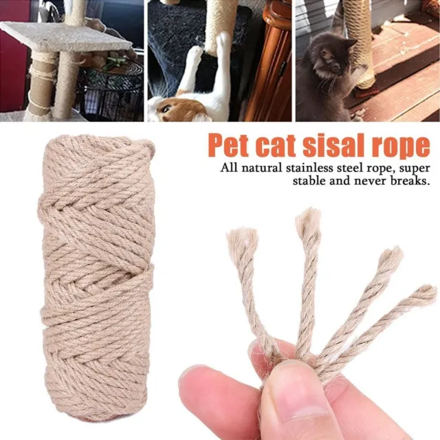 Twisted Sisal Rope Cat Tree Scratching Toy Binding Rope Cat Scratcher Rope