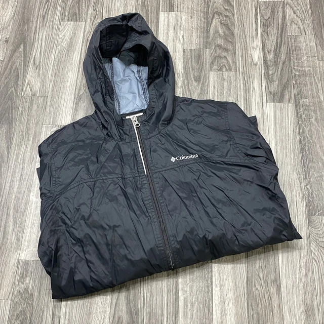 COLUMBIA SPORTSWEAR Zip Up Long Sleeve Black Windbreaker Jacket Boy's Size XL