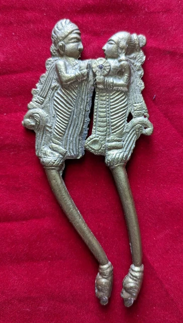 Antique Vintage Figural Brass Betel Nut Cutter Cracker Eastern Womate Children