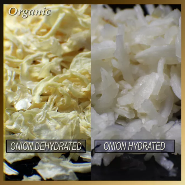 ONIONS Kibbled ORGANIC Dehydrated Chopped Sliced Flakes 100% Pure NATURAL Dried