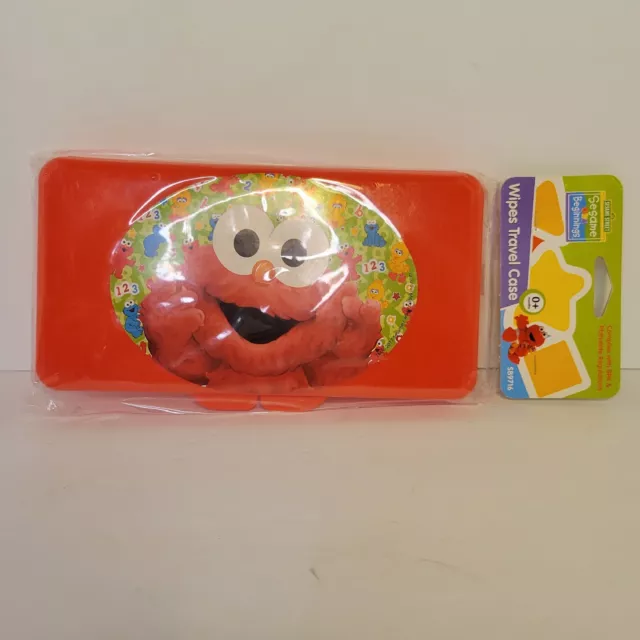 Sesame Street Beginnings BABY ELMO Flat Carry Case for wipes travel plastic