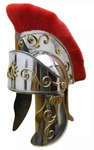 Greco Roman Armor Helmet with Red Plume