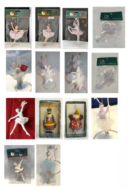 Ballerina Ornaments -Bunny Angel, Ceramic Ballerina, Nutcracker, and Others