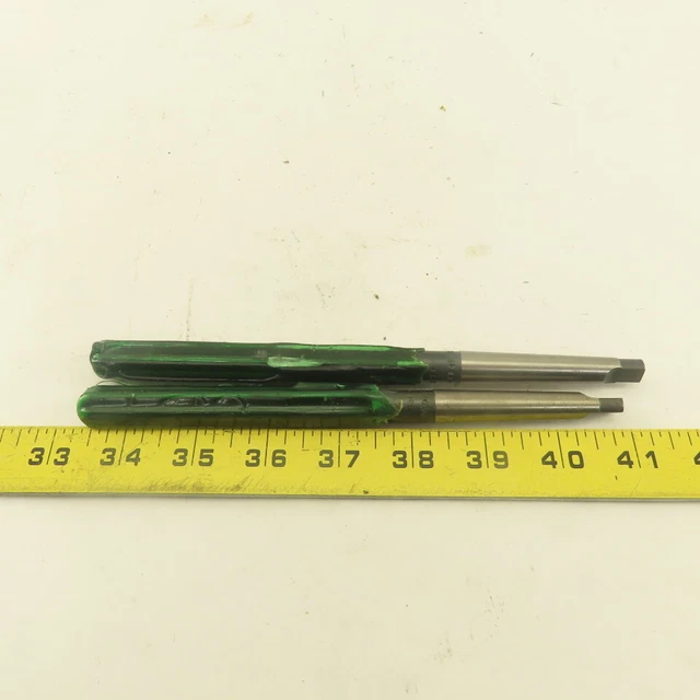 .4984 Reamer Straight 6 Flute Morse Taper 1 MT1 Shank 4" Flute Length Lot Of 2