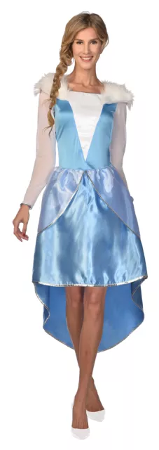Adult Ladies Ice Queen Book Week Day Elsa Fancy Dress Costume Frozen Outfit