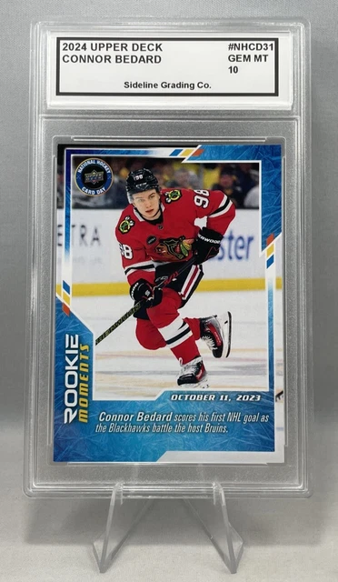 Gaded 2023 Uppe Deck Conno Bedad #1 Game Dated Moments Rookie Rc Hockey Card Psa 10 Gem Mint%2f5465094320
