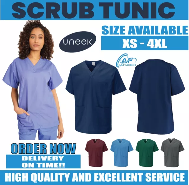 Uneek Scrub Tunic Health Care Hospital Work Wear Medical Uniform Unisex UC921