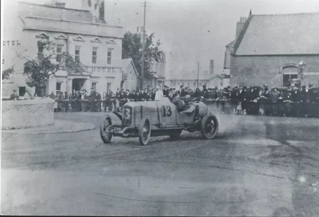 Humber Of W G Tuck During Tourist Trophy Isle Of Man 1914 B/W Photograph