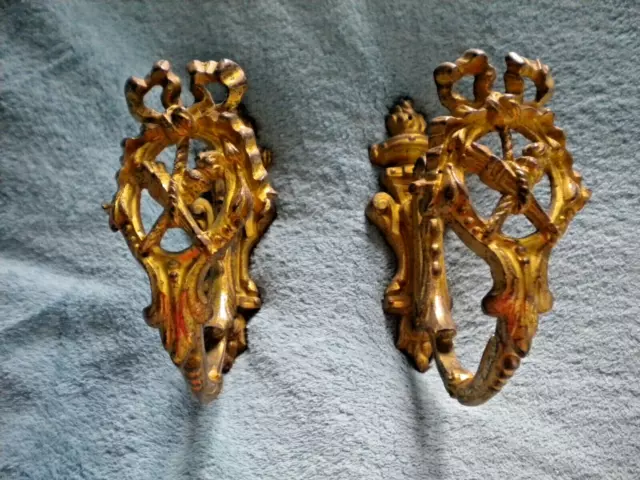 Paire d' embrases en Bronze Doré de style Louis XVI