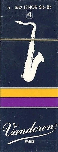 Vandoren SR224 Boite de 5 anches Sax ténor  Force 4