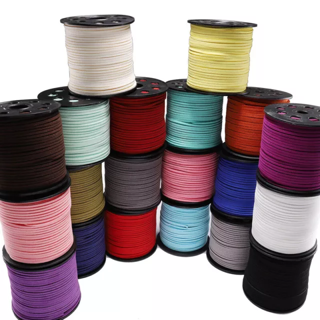 10 Yards Flat Faux Suede Braided Cord Thread String Rope For DIY Jewelry Making