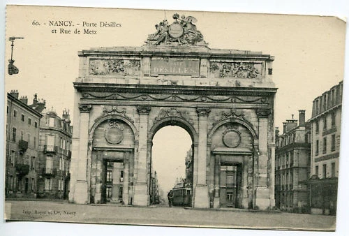 Cpa Nancy Porte Et Rue De Metz
