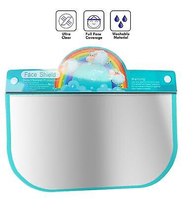Kids Face Shield Protection Cover Reusable Safety Clear Visor Rainbow 1 Pack 2