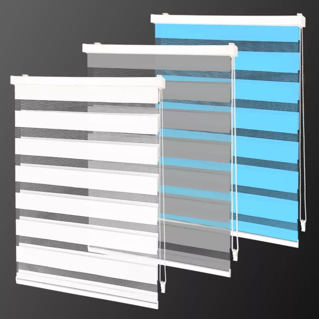 Doppelrollo Klemmfix ohne Bohren Rollo mit Kassette Zebrarollo Duo Rollo
