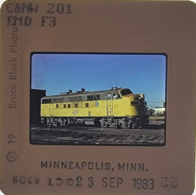 Chicago & North Western CNW F3A 201 Original Kodachrome Slide