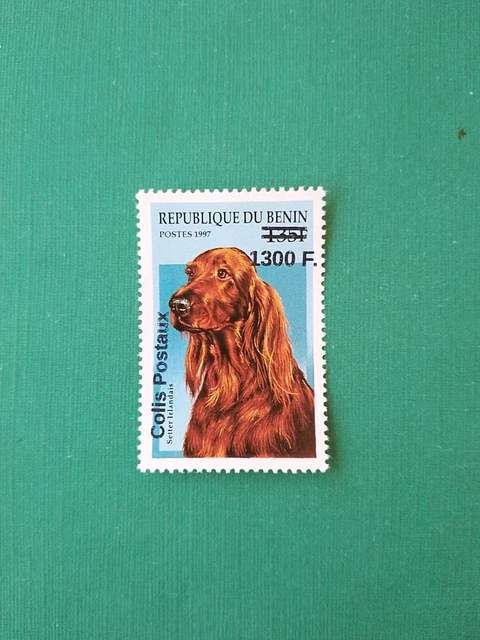 Bénin surchargé overprint 1300f sur 135f MNH neuf Chien Colis Postaux