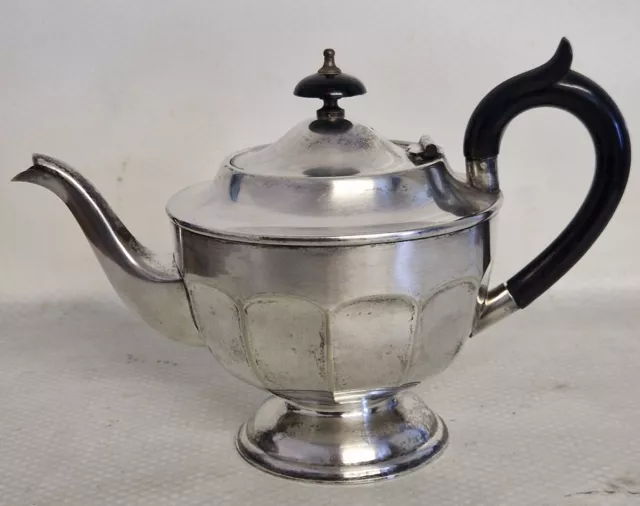 Vintage Sheffield Silver-Plated Teapot With Bakelite Handle