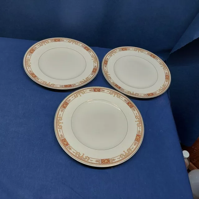 Vintage 1960's Syracuse China Old Ivory "CALHOUN" Set/3 Luncheon Plates EUC USA