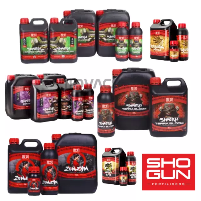 SHOGUN Plant NUTRIENTS Sumo Boost Katana Dragon Calmag Silicon Geisha FULL RANGE