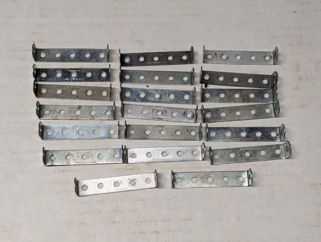 Meccano # 48a x 20 off Zinc 5 x 1h Double Angle Strips Stamped MMIE