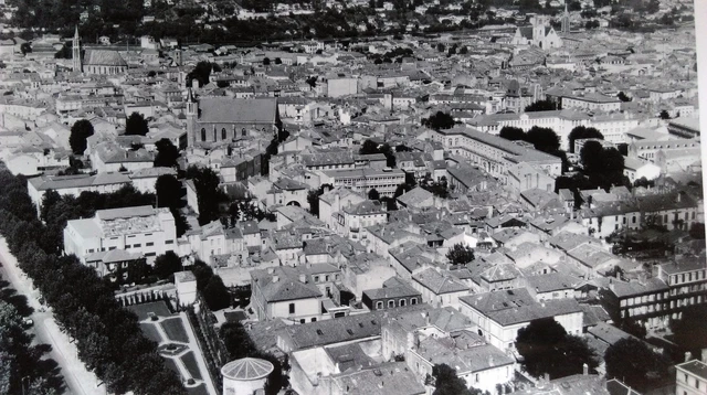 ANCIENNE PHOTO AÉRIENNE de ROGER HENRARD 1955 " SENLIS " ( Oise