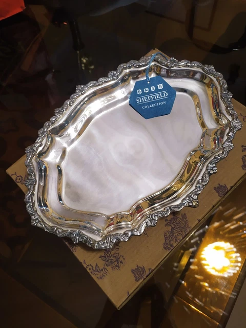 VASSOIO VASSOIETTO SHEFFIELD COLLECTION ROYAL FAMILY Con Scatolo Originale