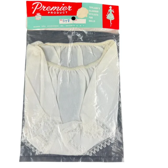 Vintage PREMIER Togs Baby Doll Undies Underwear Knickers Panties White 1960s New