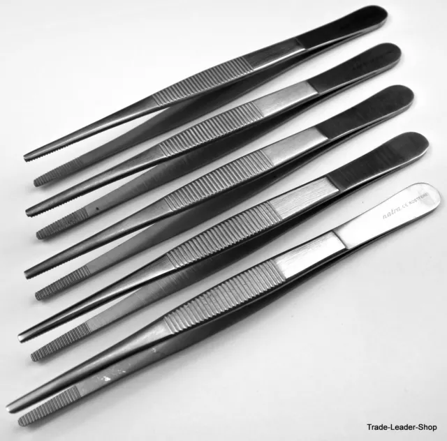 5X Précelle Pince à épiler Thumb Dressing Forceps Tweezers 14 cm NATRA GERMANY