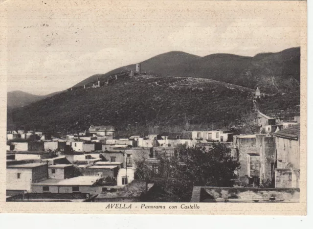Ng0599 - Avella Avellino - Panorama Con Castello Viaggiata 1957