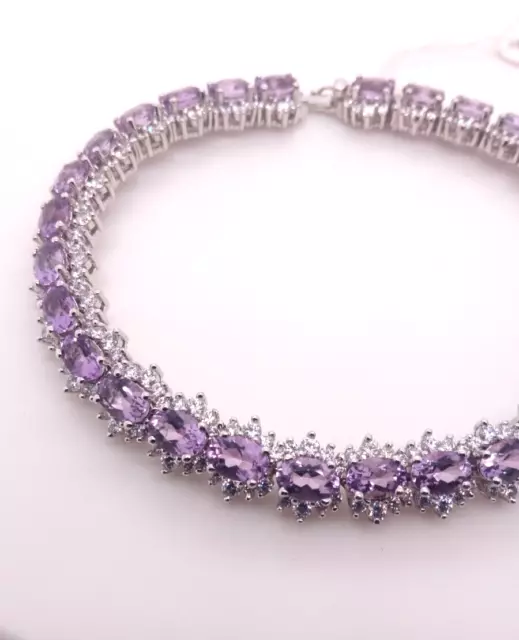 Amethyst/ White Topaz Bracelet 2