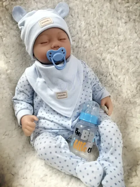 22" Realistic Reborn Baby Dolls Handmade Toddler Boy Vinyl Silicone Newborn Gift