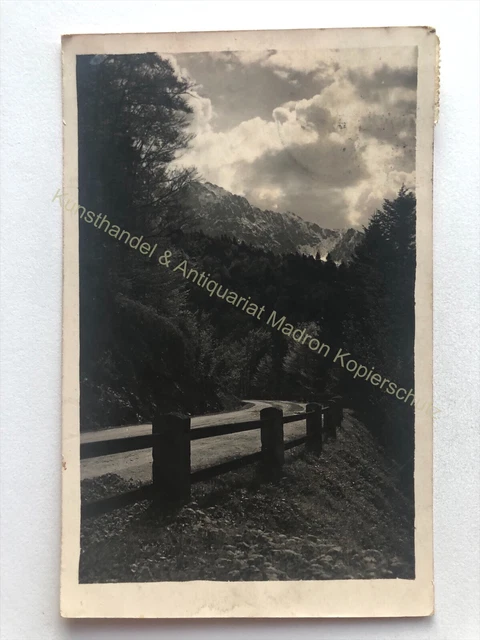 Ak foto Kochel Kochelsee Bad Tölz Gasthof Kesselberg Stempel 1924