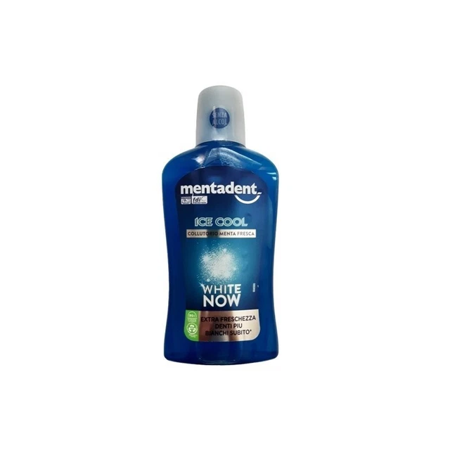 MENTADENT white now ice cool Whitening Mouthwash mint 500Ml