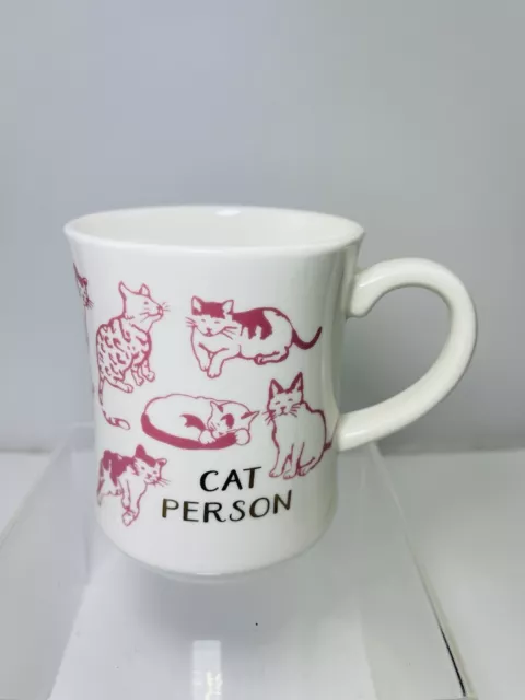 Opalhouse Cat Person Coffee Mug 16 Oz White Pink Stoneware Target Tea Cup
