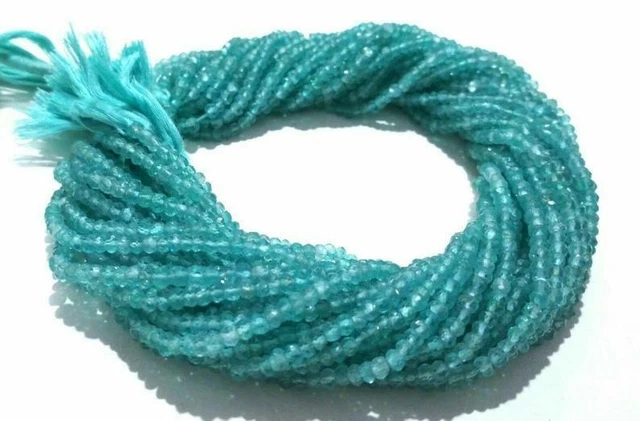Rondelles à facettes en apatite naturelle AAA, perles de pierres précieuses...