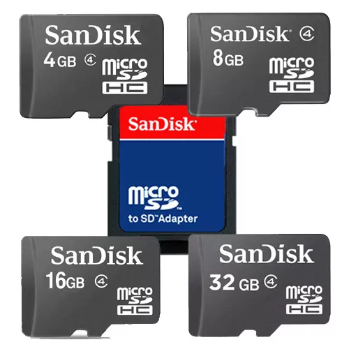 SanDisk 8GB 16GB 32GB Micro SD Micro SDHC Class4 Memory lot Card TF + ADAPTER