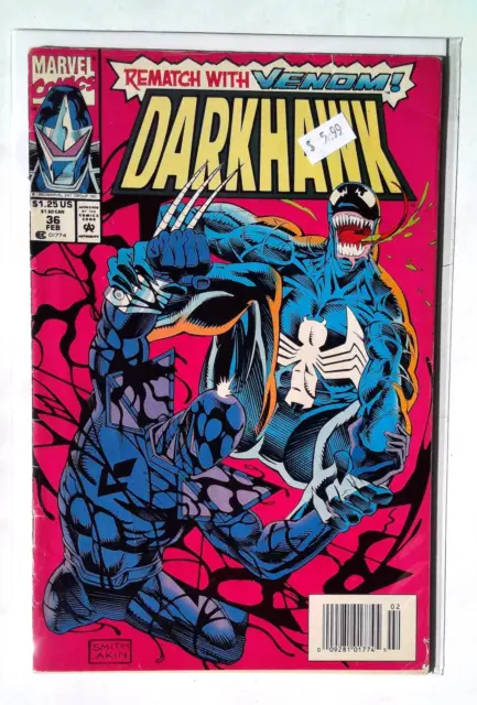 Darkhawk #36 Marvel Comics (1994) FN- Venom Newsstand 1st Print Comic Book
