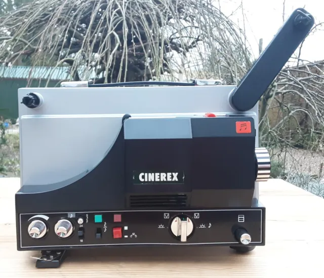Proyector de sonido de cine Cinerex SU-510 8 mm guarda reparaciones usado.